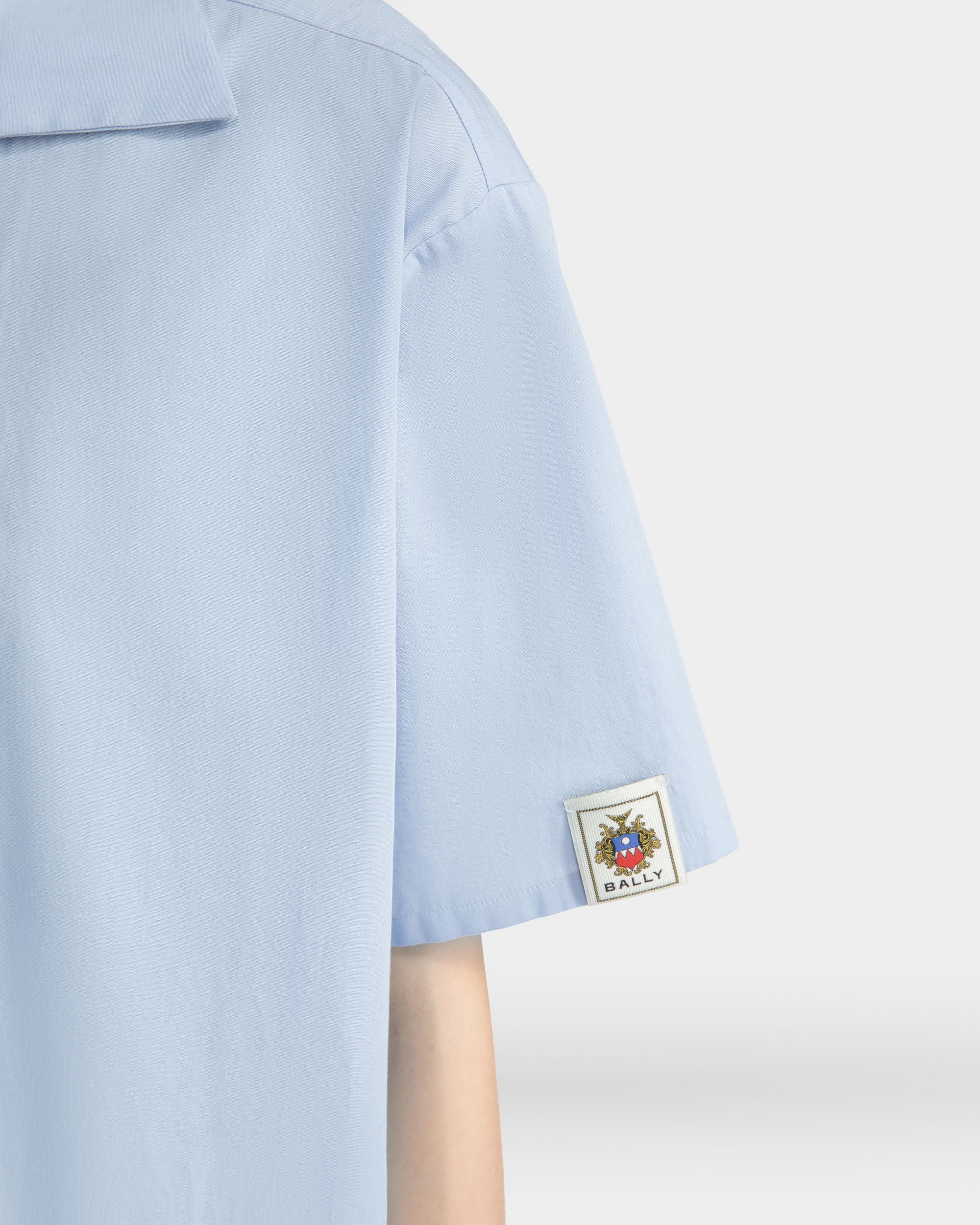 Camisa De Algodón Light Blue Oversized - Mujer - Bally - 04