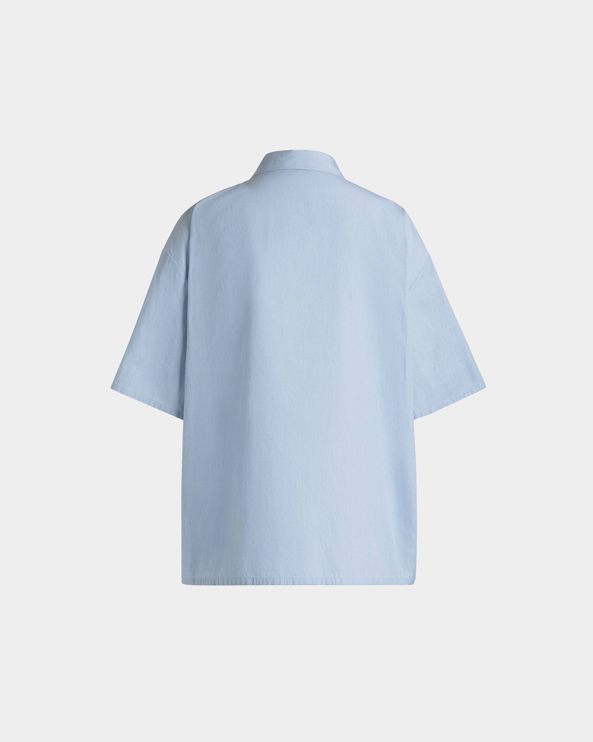 Camisa De Algodón Light Blue Oversized - Mujer - Bally - 07