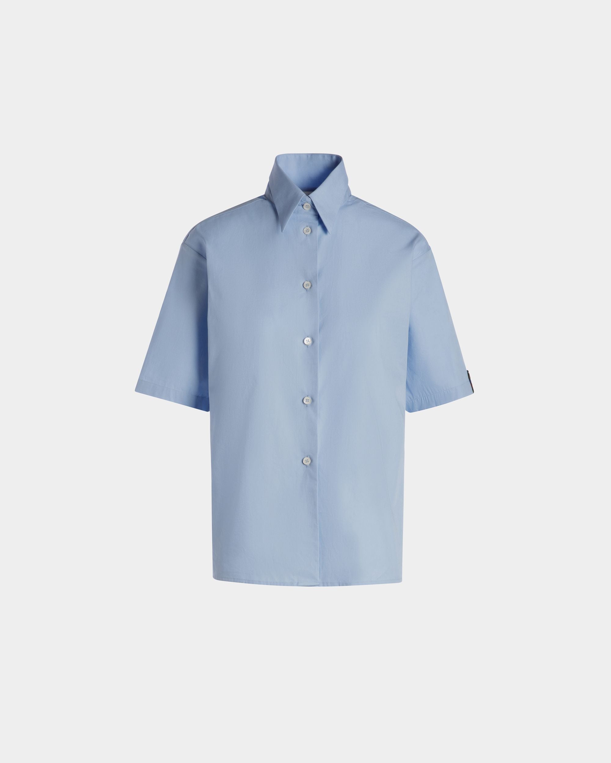 Camisa De Algodón Light Blue - Mujer - Bally - 01
