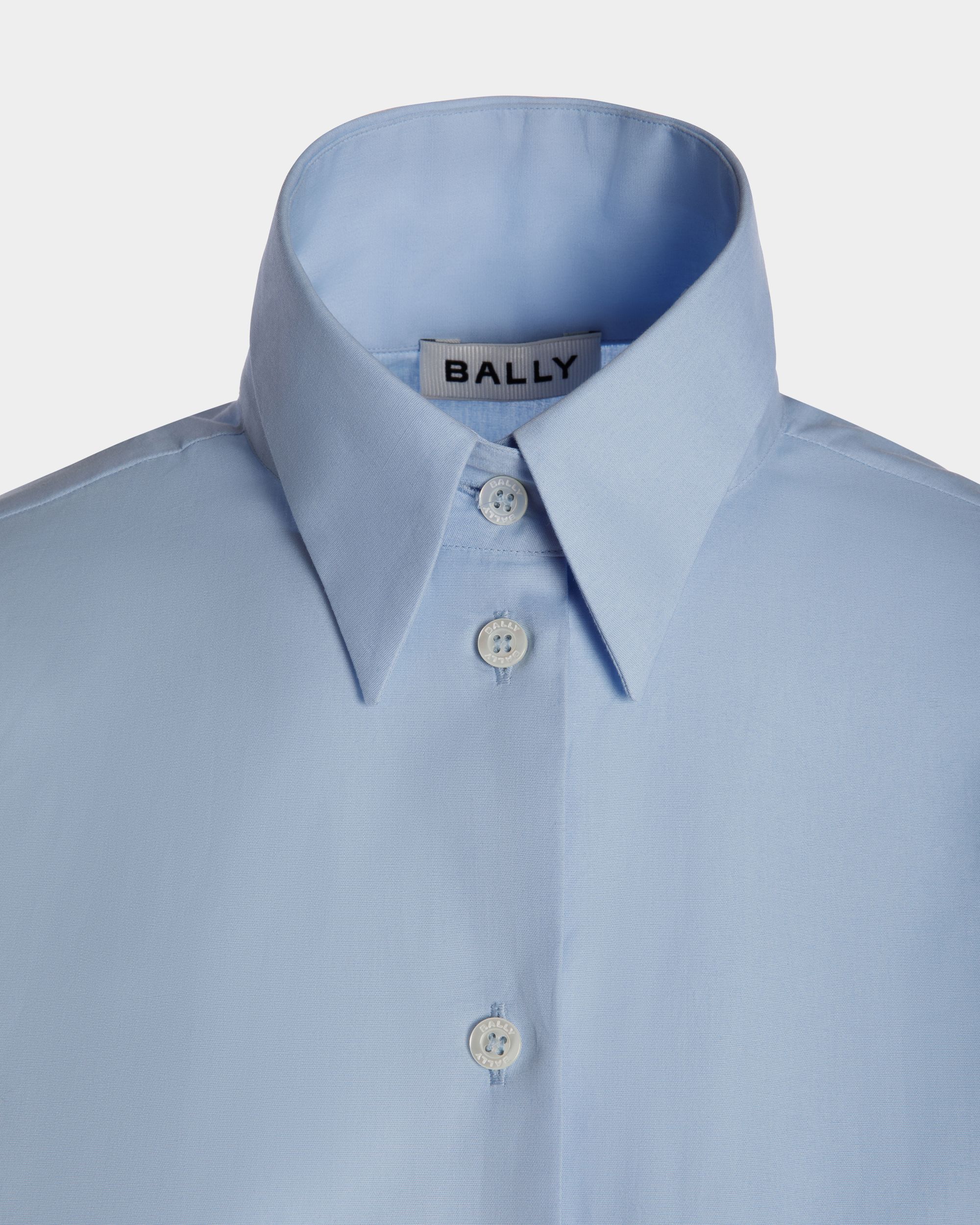 Long Sleeve Shirt In Light Blue Cotton - Women's - Bally - 04