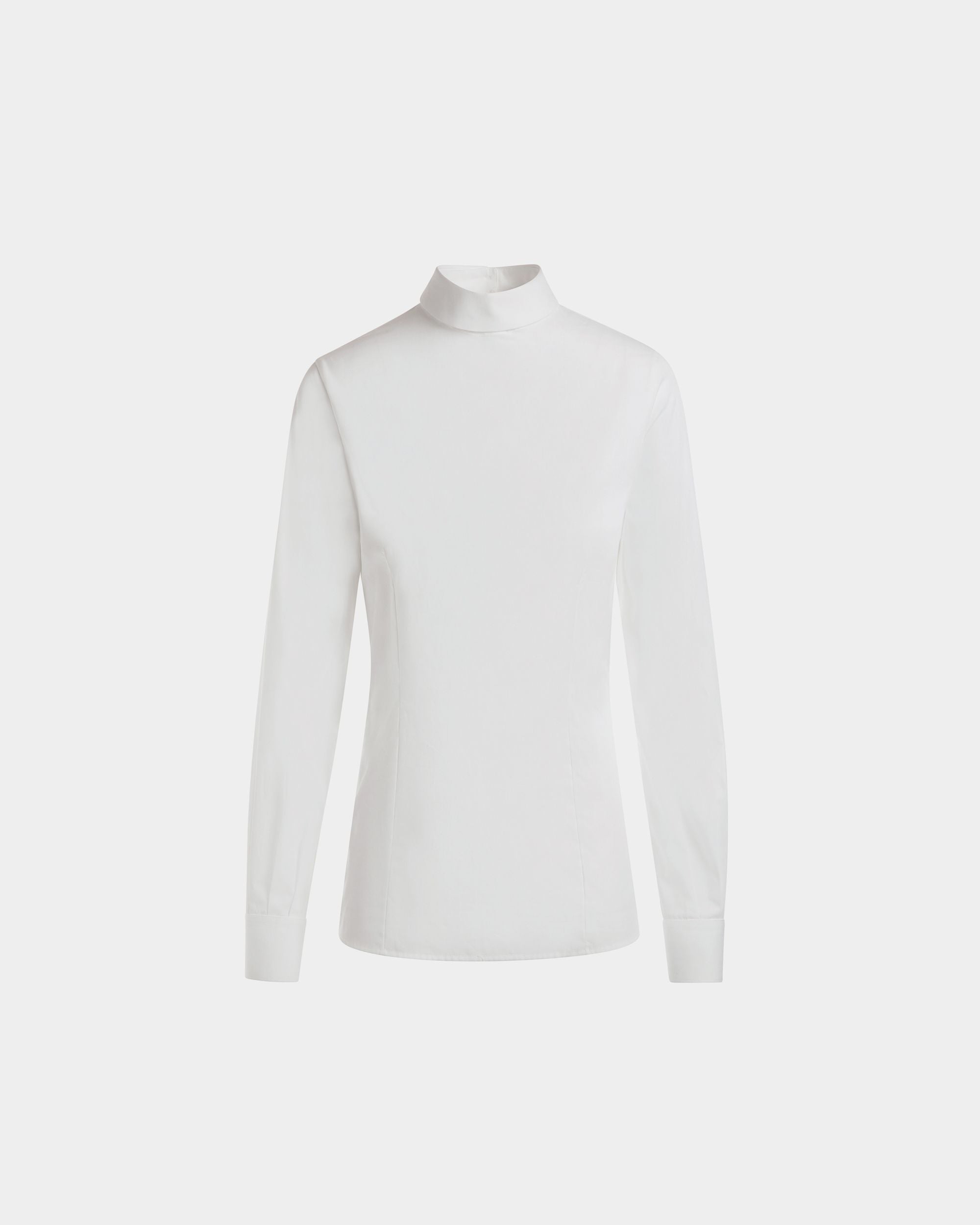Long Sleeve Shirt in White Cotton - Women's - Bally - 01