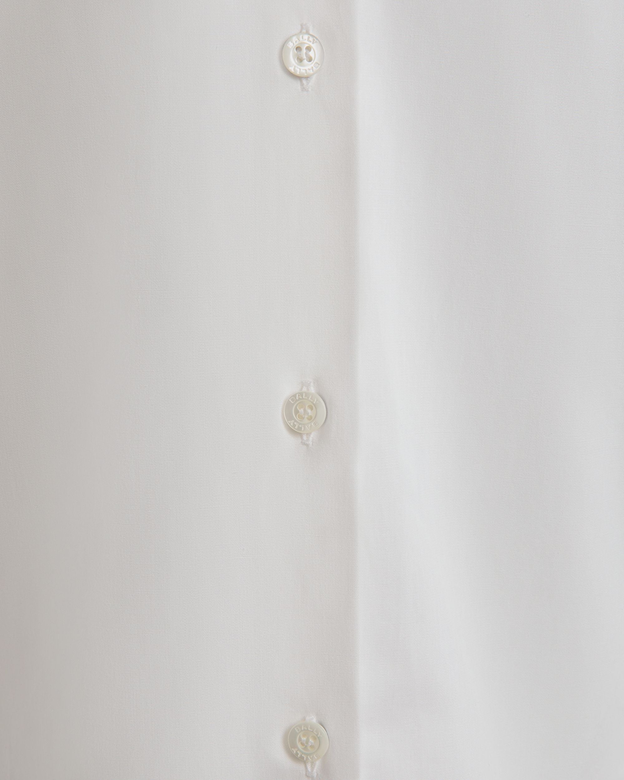 Long Sleeve Shirt in White Cotton - Women's - Bally - 02