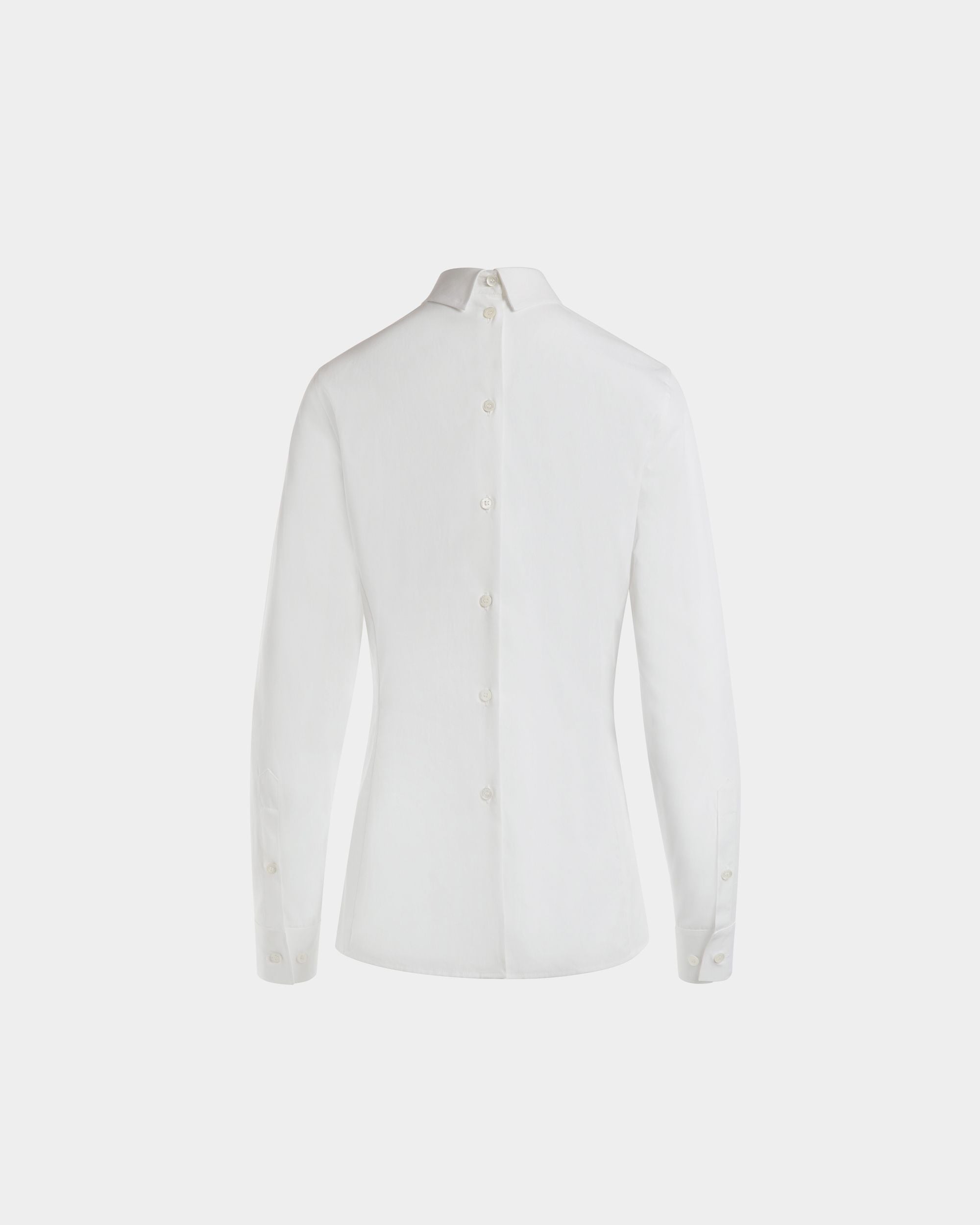 Long Sleeve Shirt in White Cotton - Women's - Bally - 03