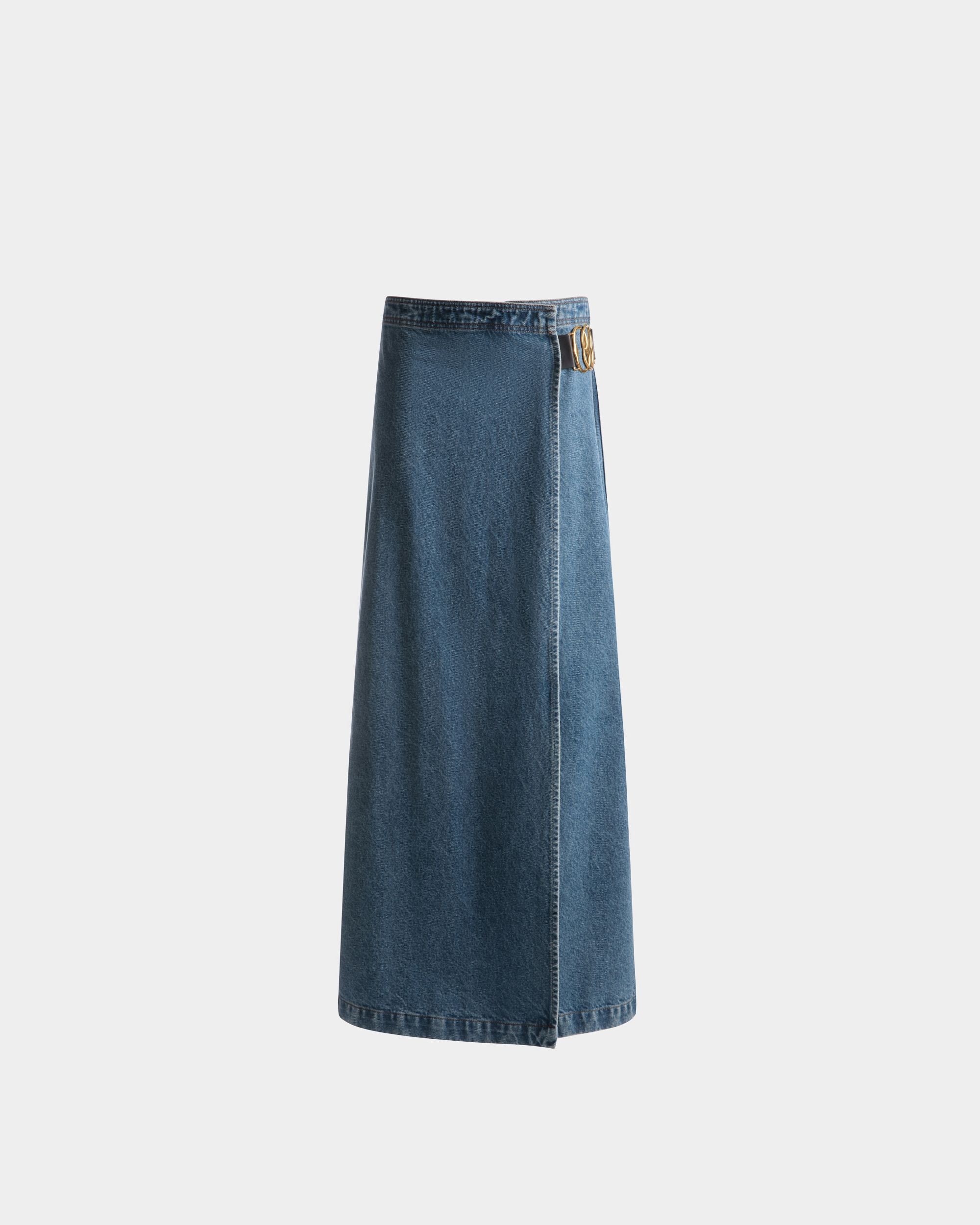Skirt In Light Blue Denim Skirt - Women's - Bally - 01