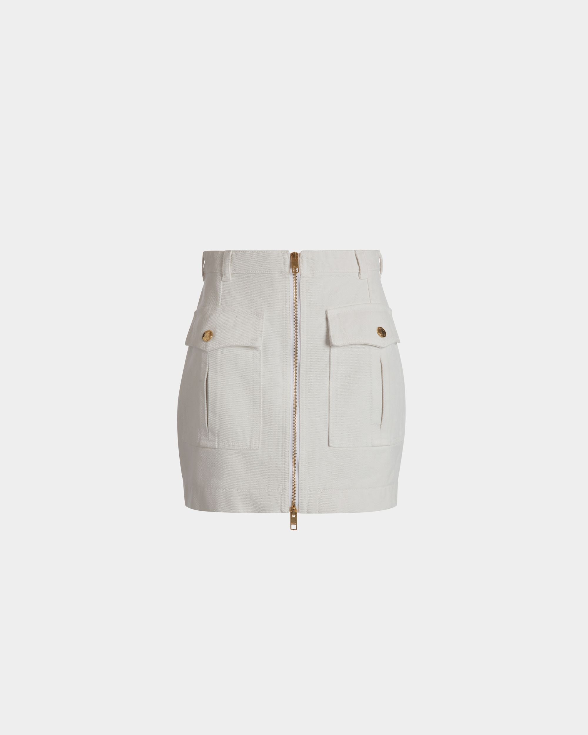 Minifalda En Denim Hueso - Mujer - Bally - 01