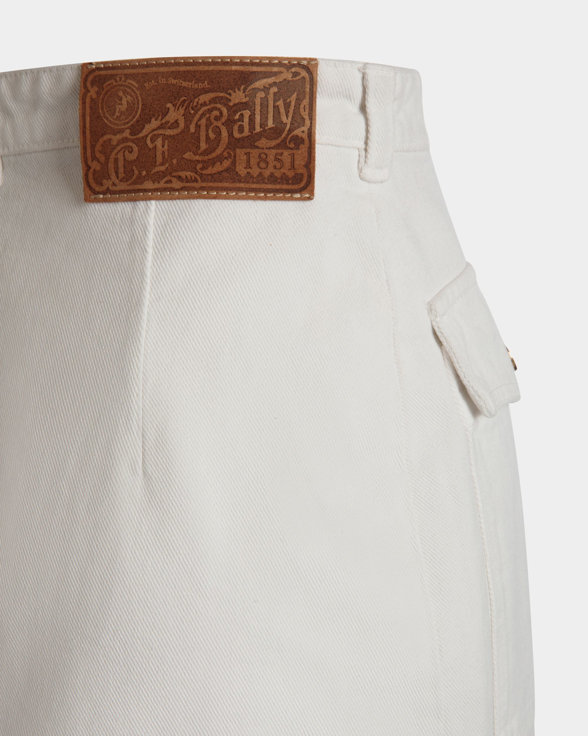 Minifalda En Denim Hueso - Mujer - Bally - 02