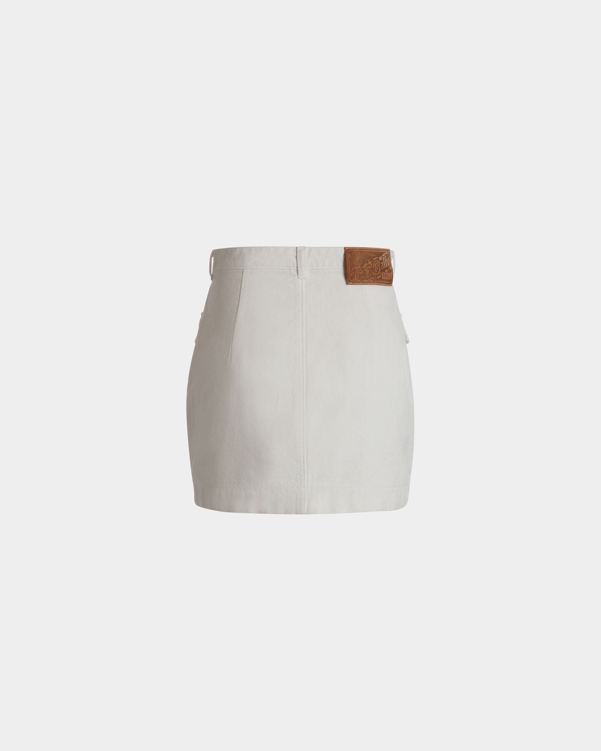 Minifalda En Denim Hueso - Mujer - Bally - 03