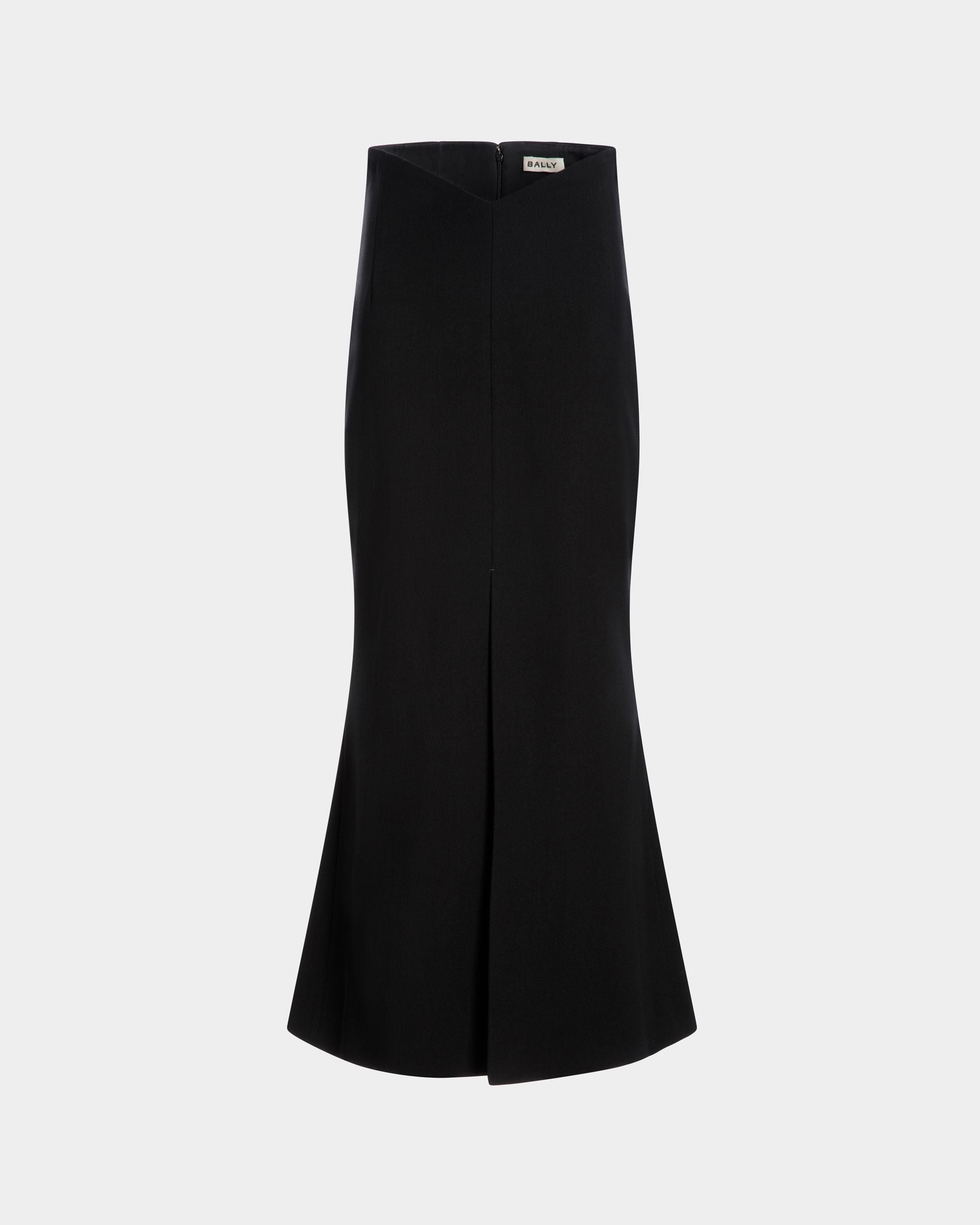 Long Skirt In Black Wool Blend - Women's - Bally - 01