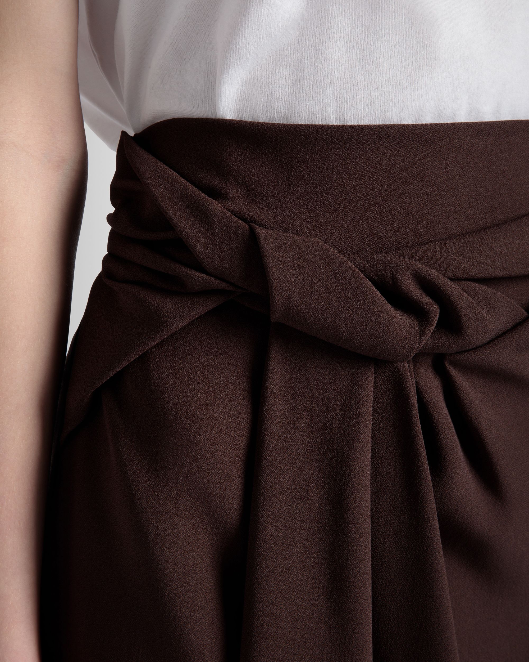 Midi Skirt In Ebano Viscose Blend - Women's - Bally - 04