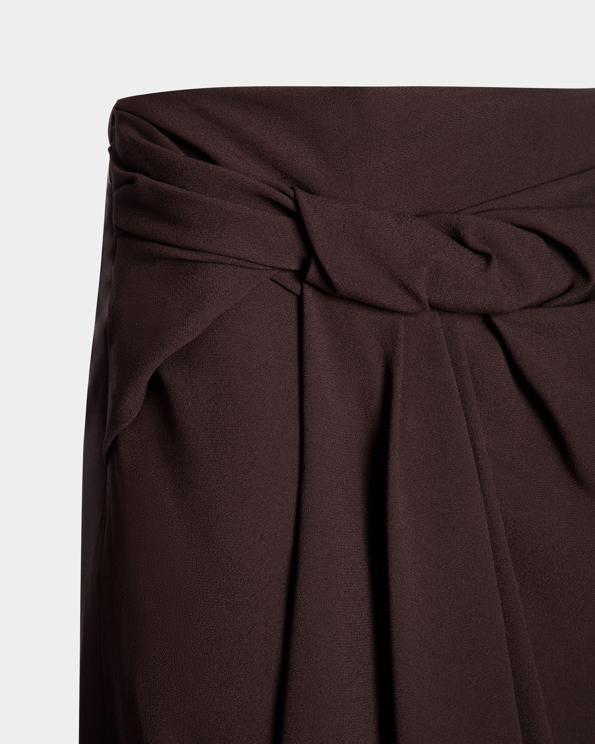 Midi Skirt In Ebano Viscose Blend - Women's - Bally - 05