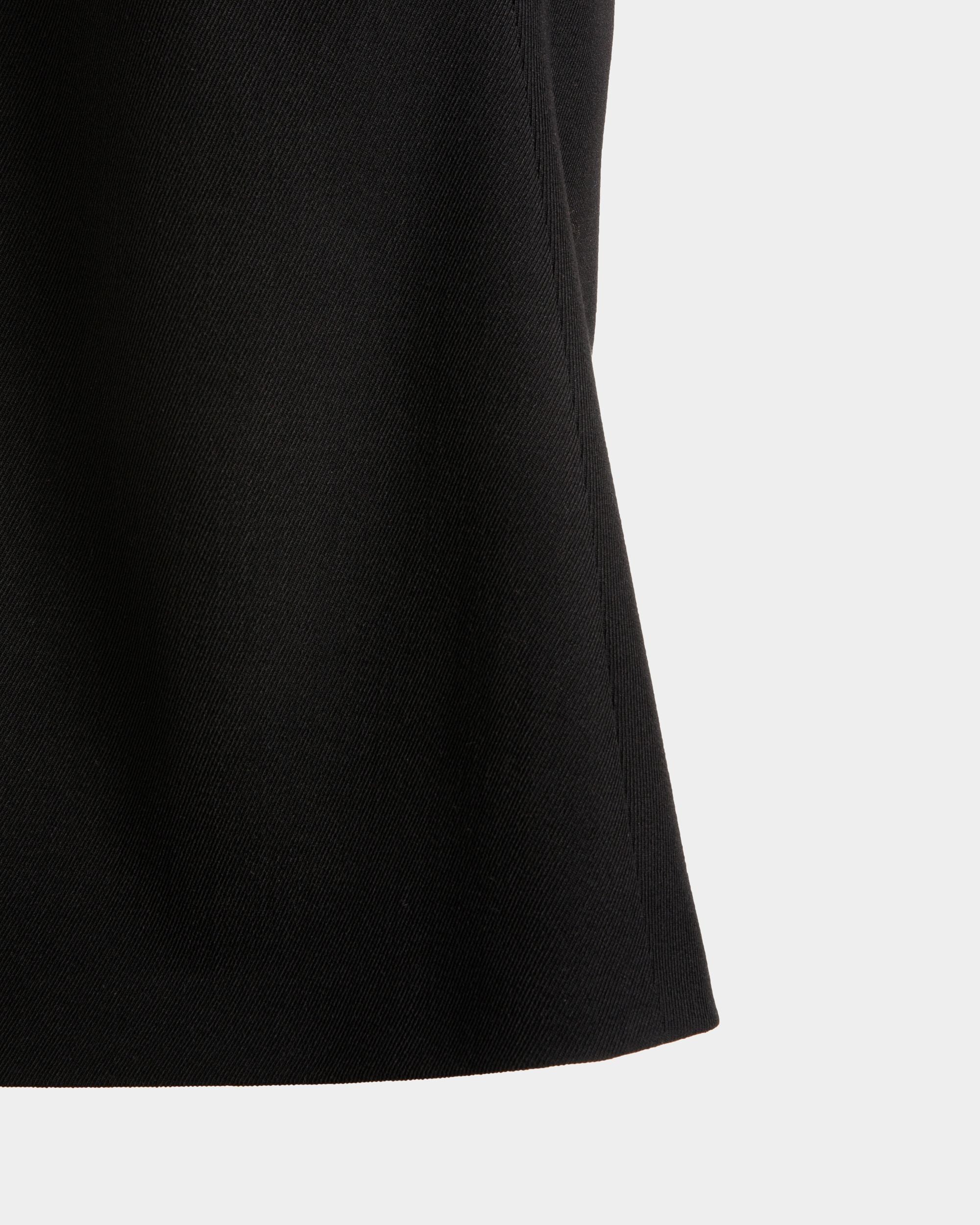 Falda Midi De Mezcla De Lana Negra - Mujer - Bally - 04