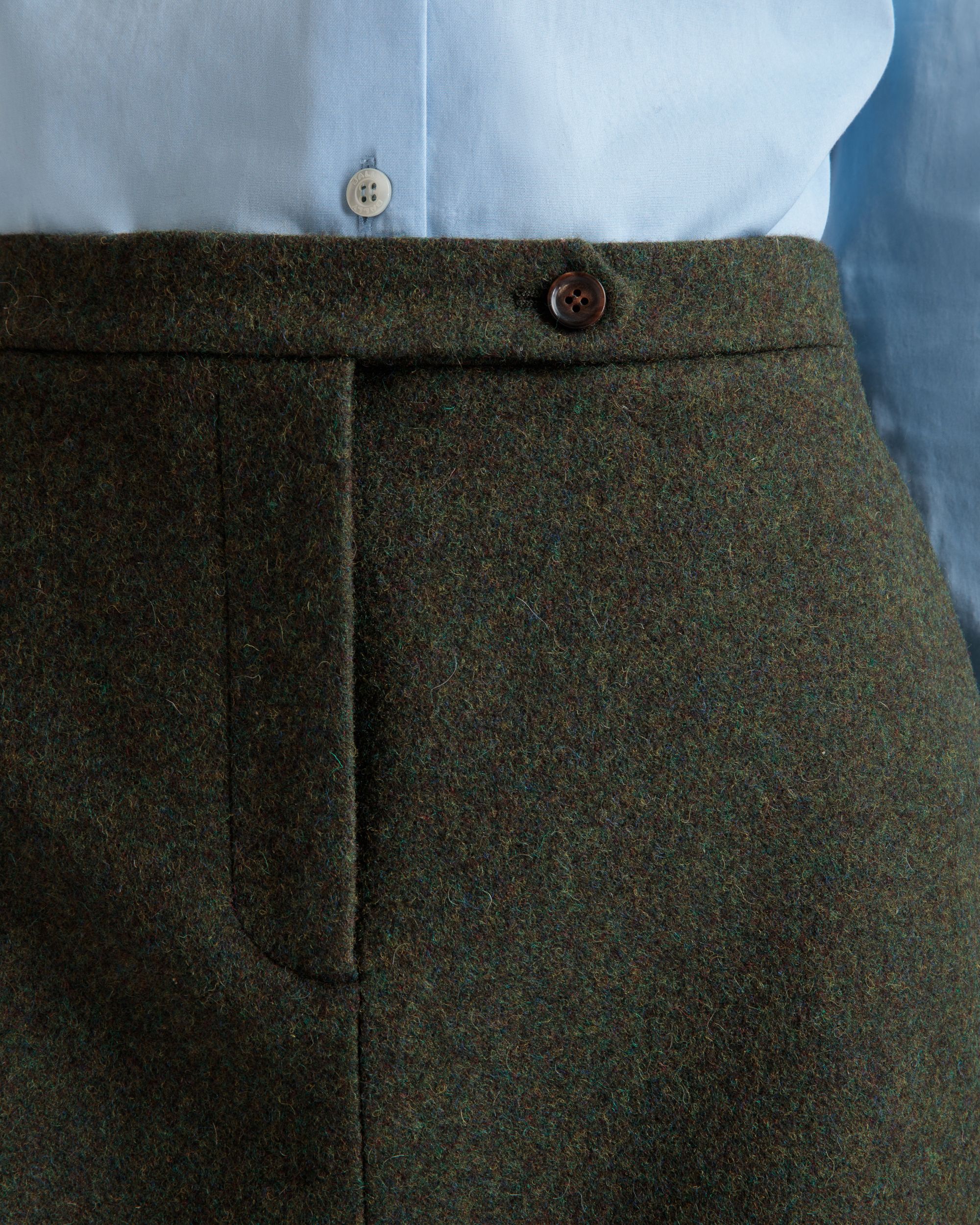 Mini Skirt In Dark Green Wool - Women's - Bally - 08