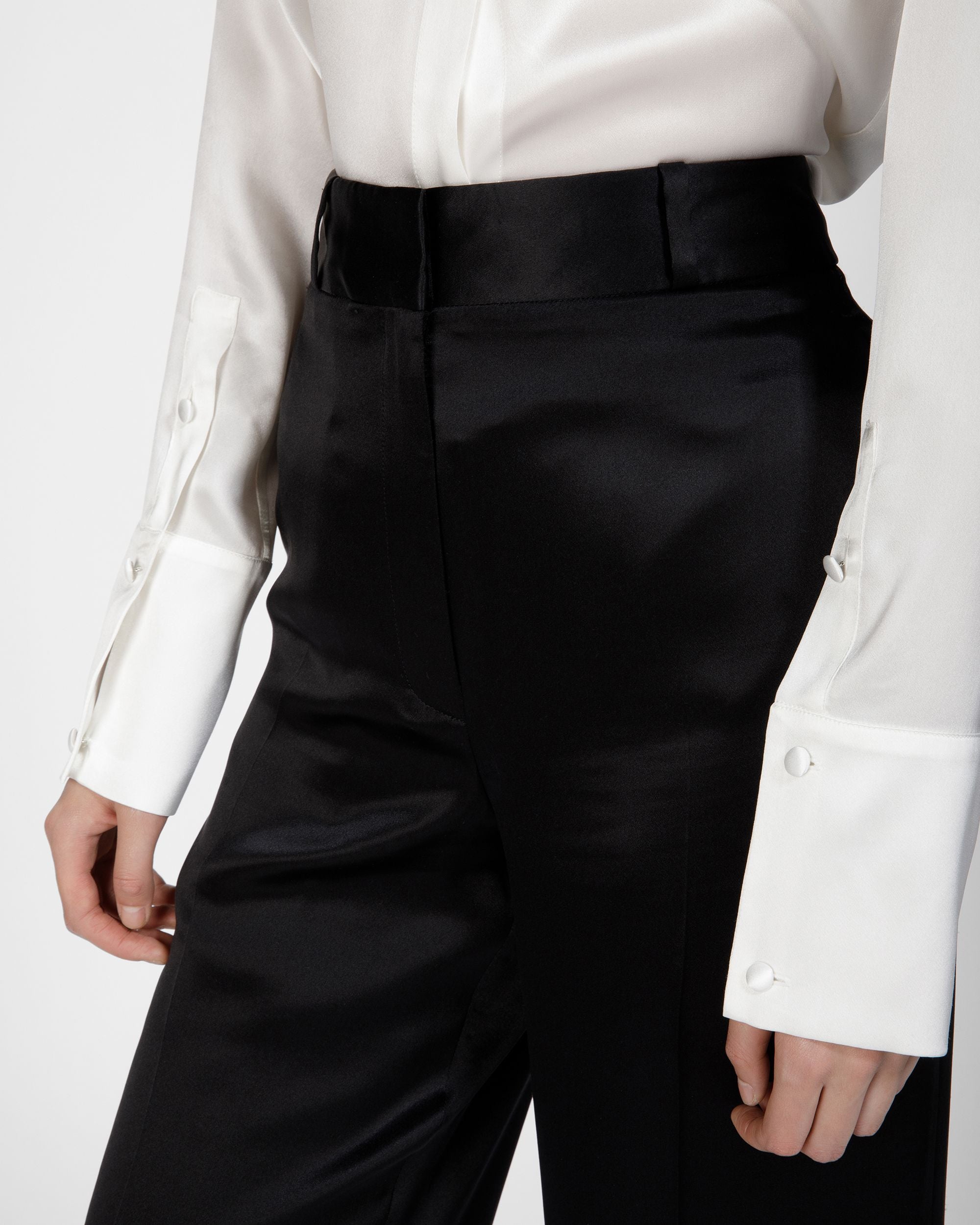 Pantalones De Seda En Negro - Mujer - Bally - 04