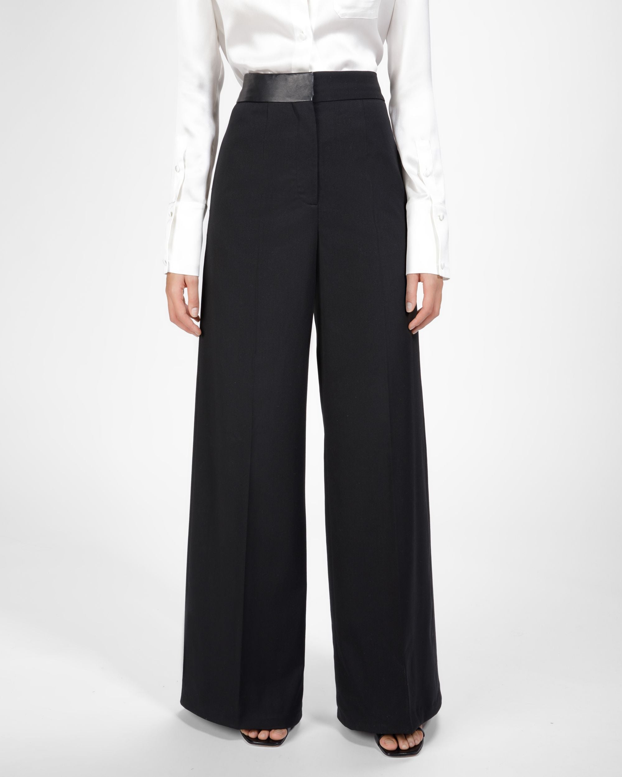 Pantalones Con Cinturilla De Piel - Mujer - Bally - 02