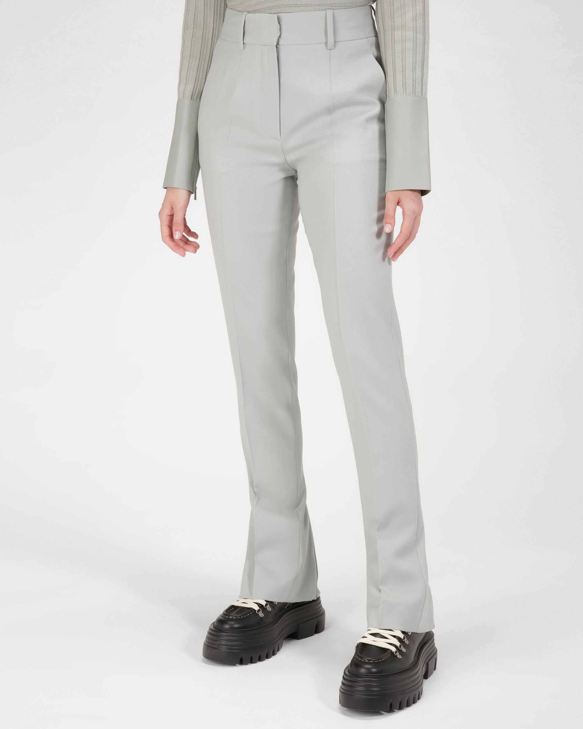 Pantalones Con Bajo Con Cremallera - Mujer - Bally - 01
