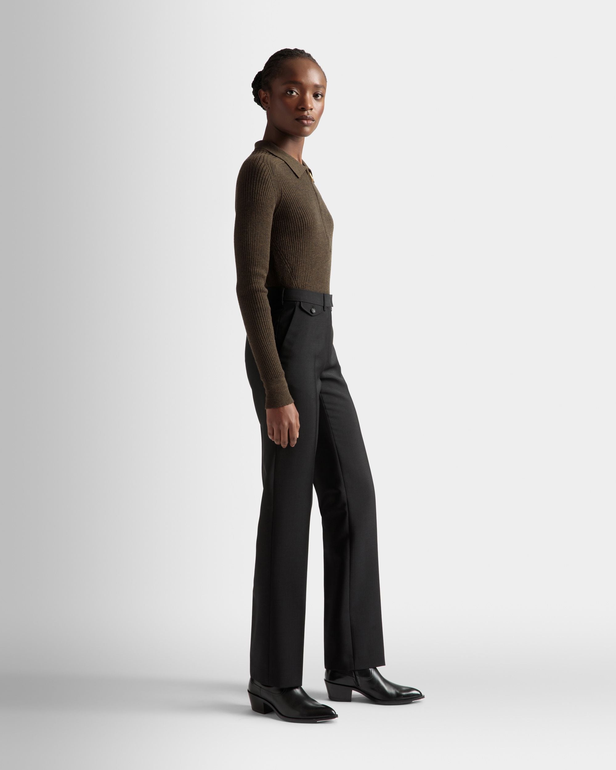 Pantalones De Traje De Pernera Recta - Mujer - Bally - 05