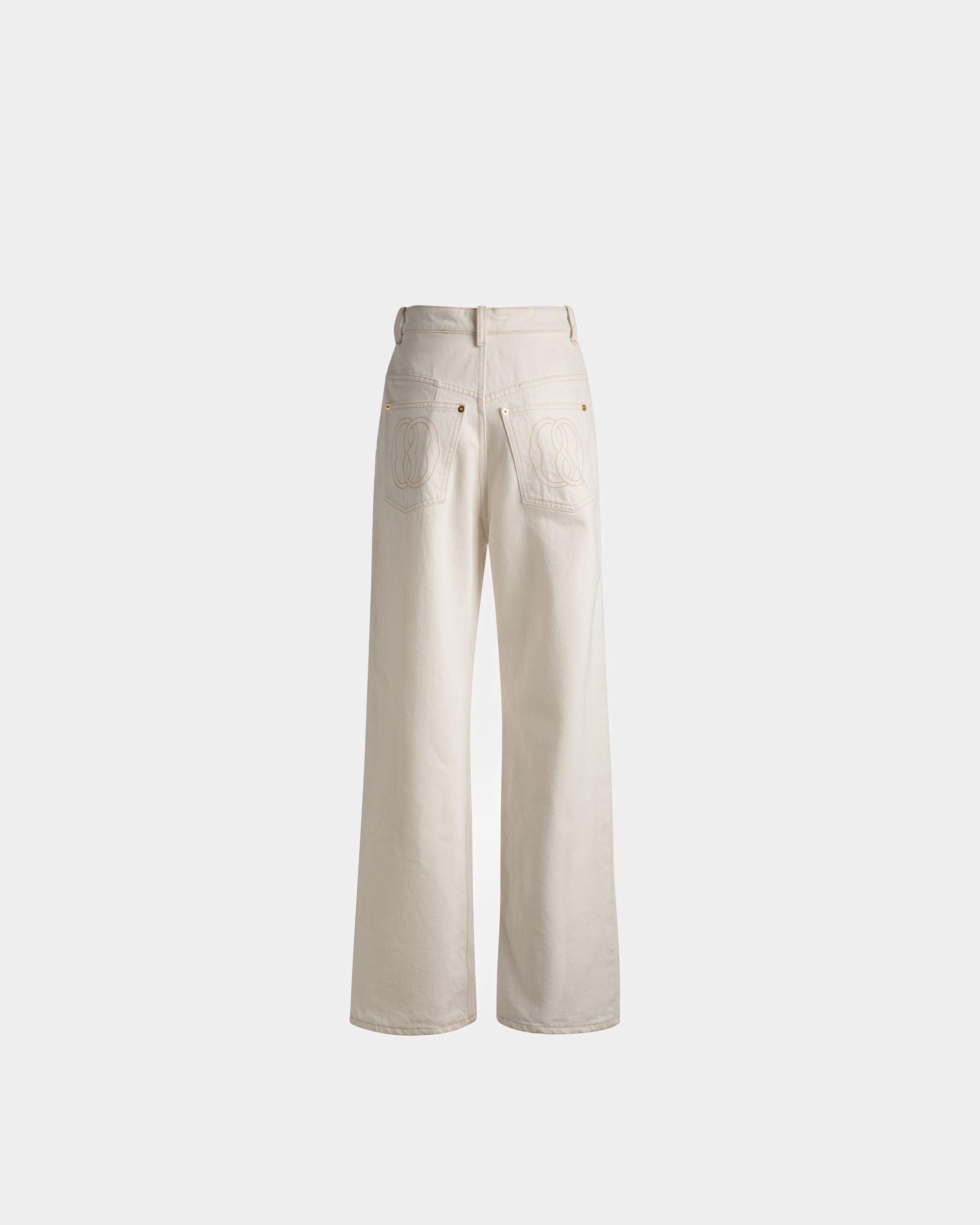 Vaqueros Desteñidos De Denim Color Hueso - Mujer - Bally - 07