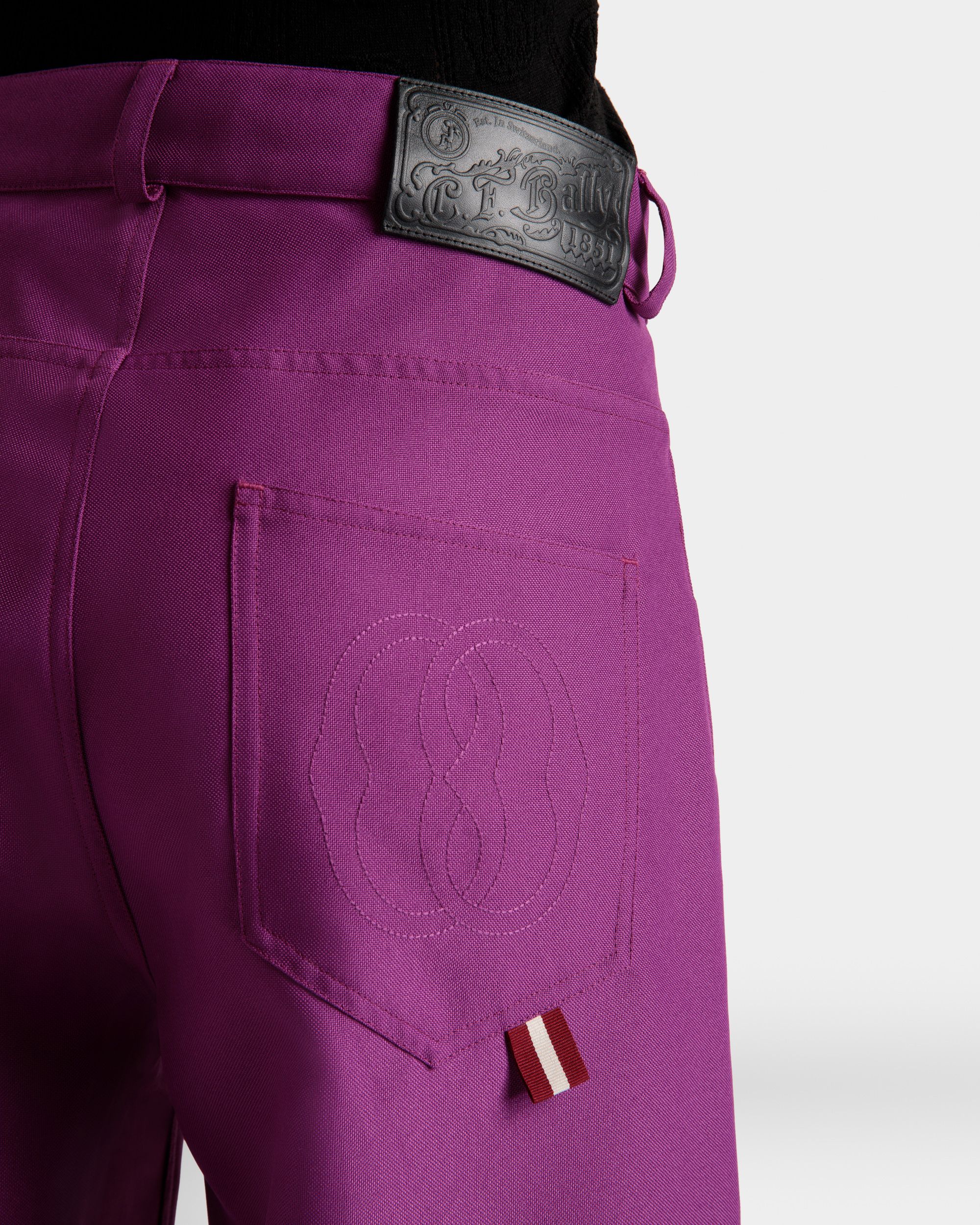High Waisted Pants In Pink - Women's - Bally - 04