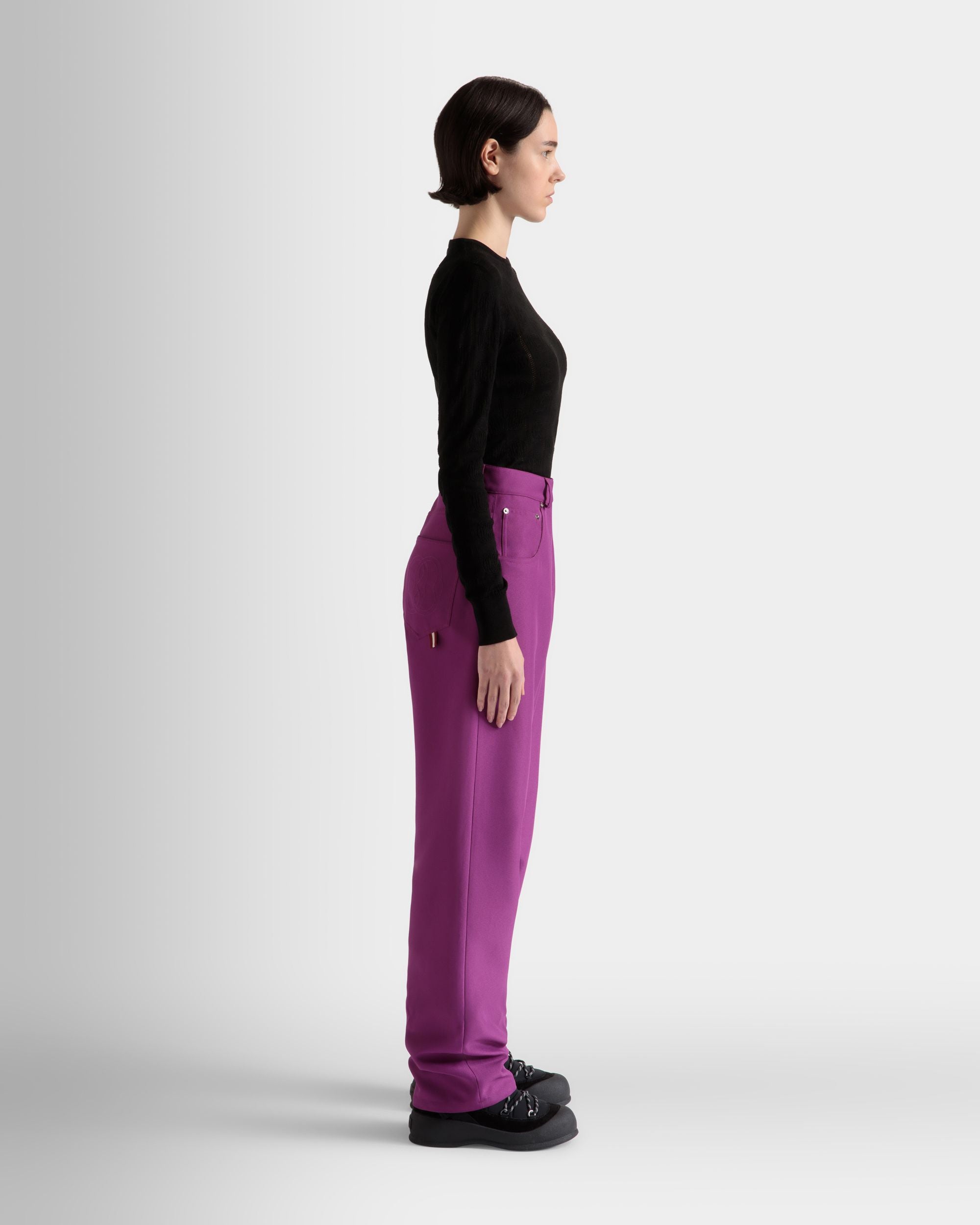 High Waisted Pants In Pink - Women's - Bally - 05