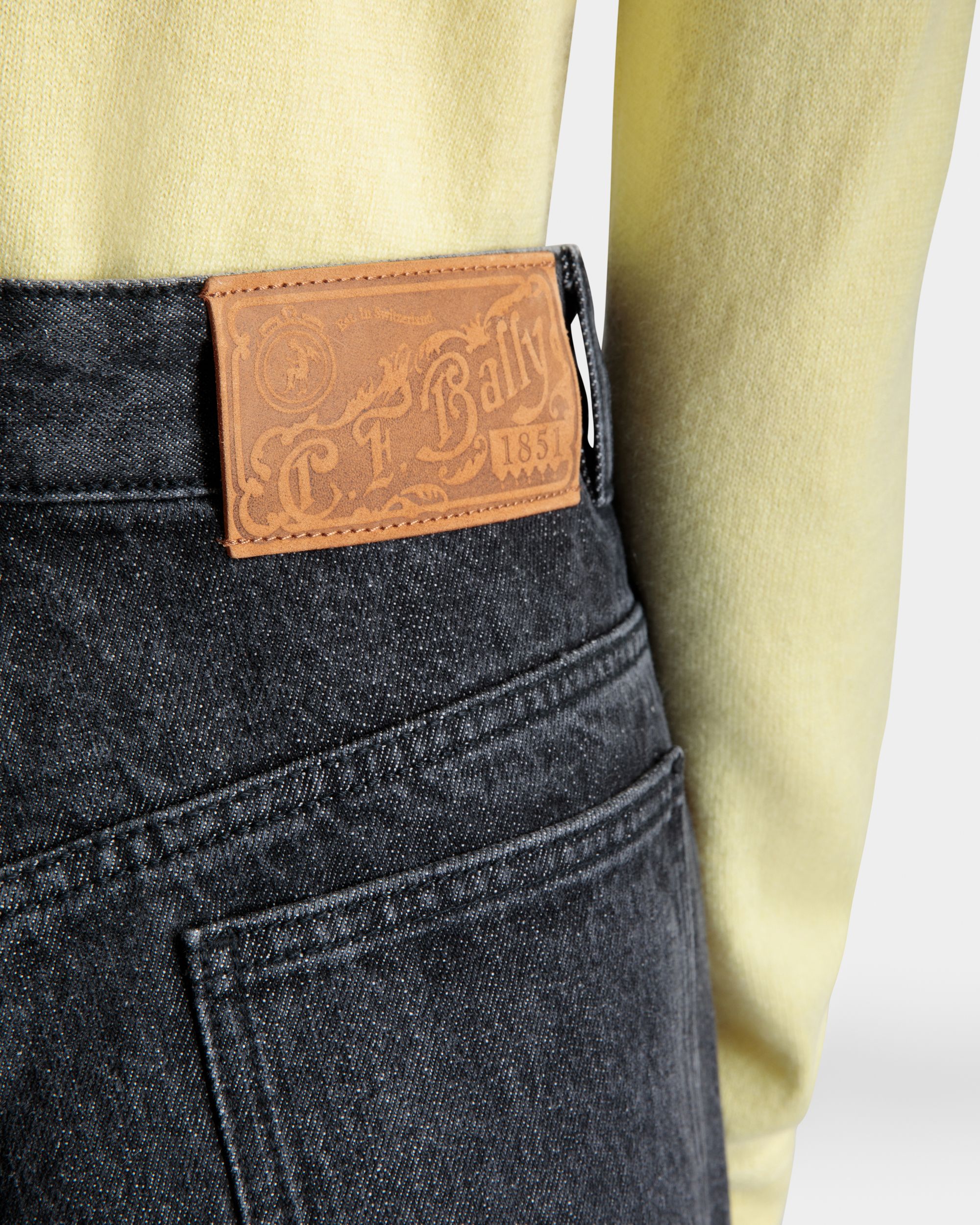 Vaqueros De Pata Ancha De Algodón Gris - Mujer - Bally - 04