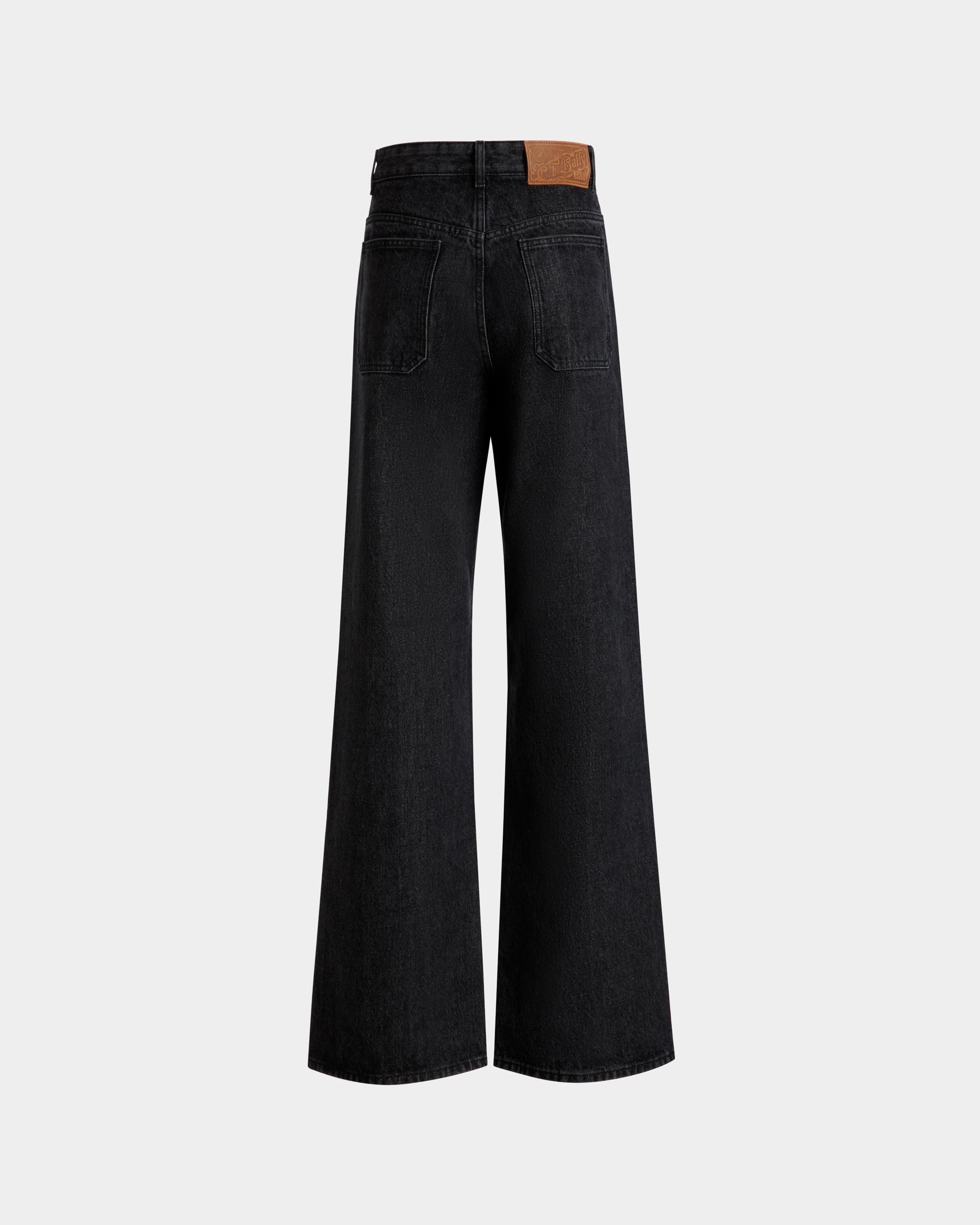 Vaqueros De Pata Ancha De Algodón Gris - Mujer - Bally - 07