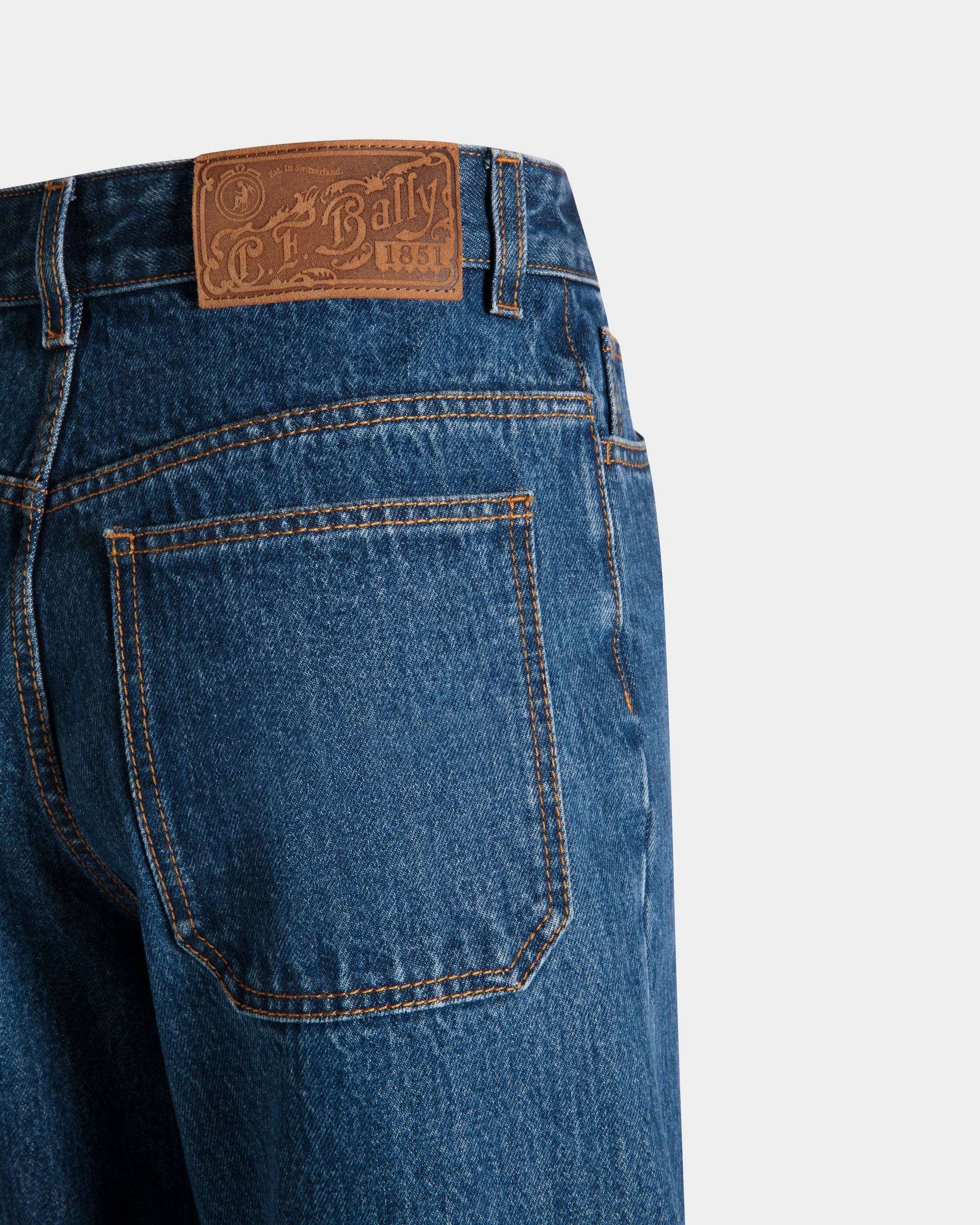 Vaqueros De Pata Ancha De Algodón Medium Blue - Mujer - Bally - 04
