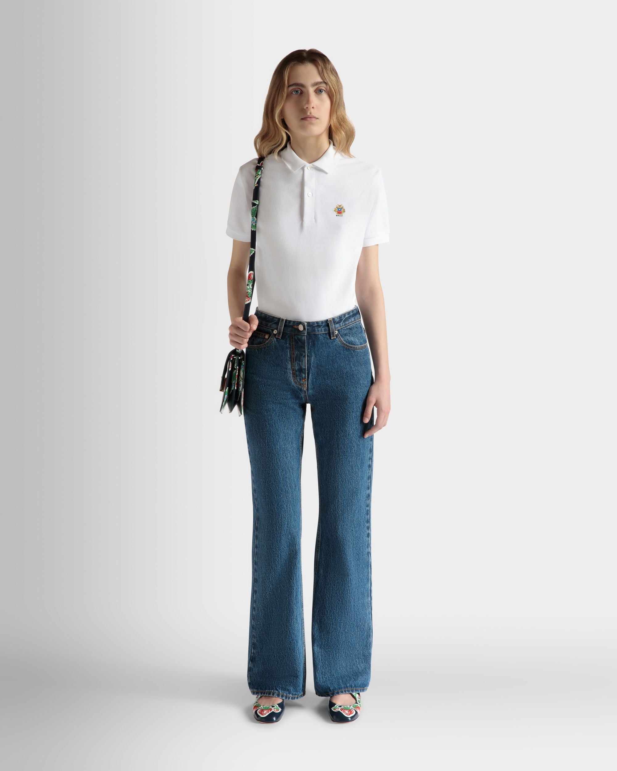 Vaqueros Acampanados De Algodón Medium Blue - Mujer - Bally - 02