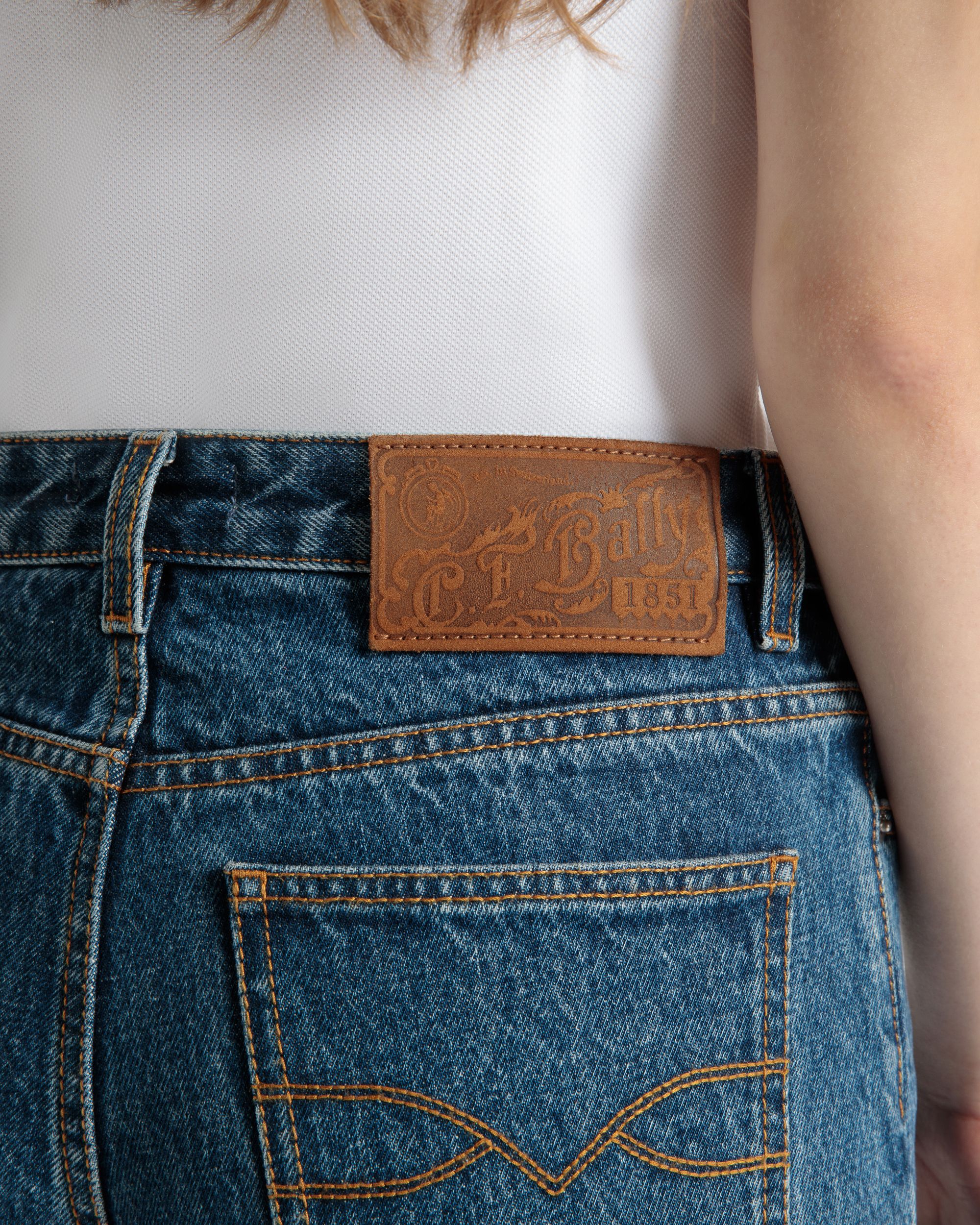 Vaqueros Acampanados De Algodón Medium Blue - Mujer - Bally - 04