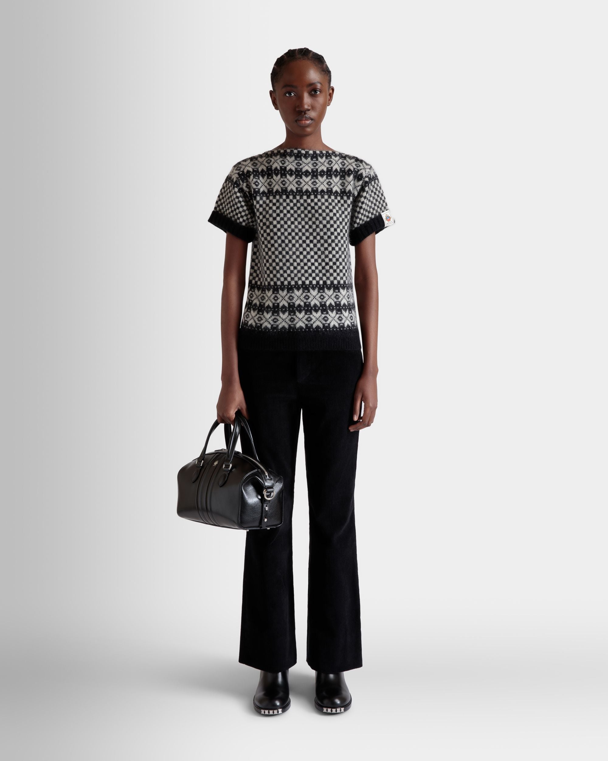 Pantalón Acampanado De Pana Negra - Mujer - Bally - 02
