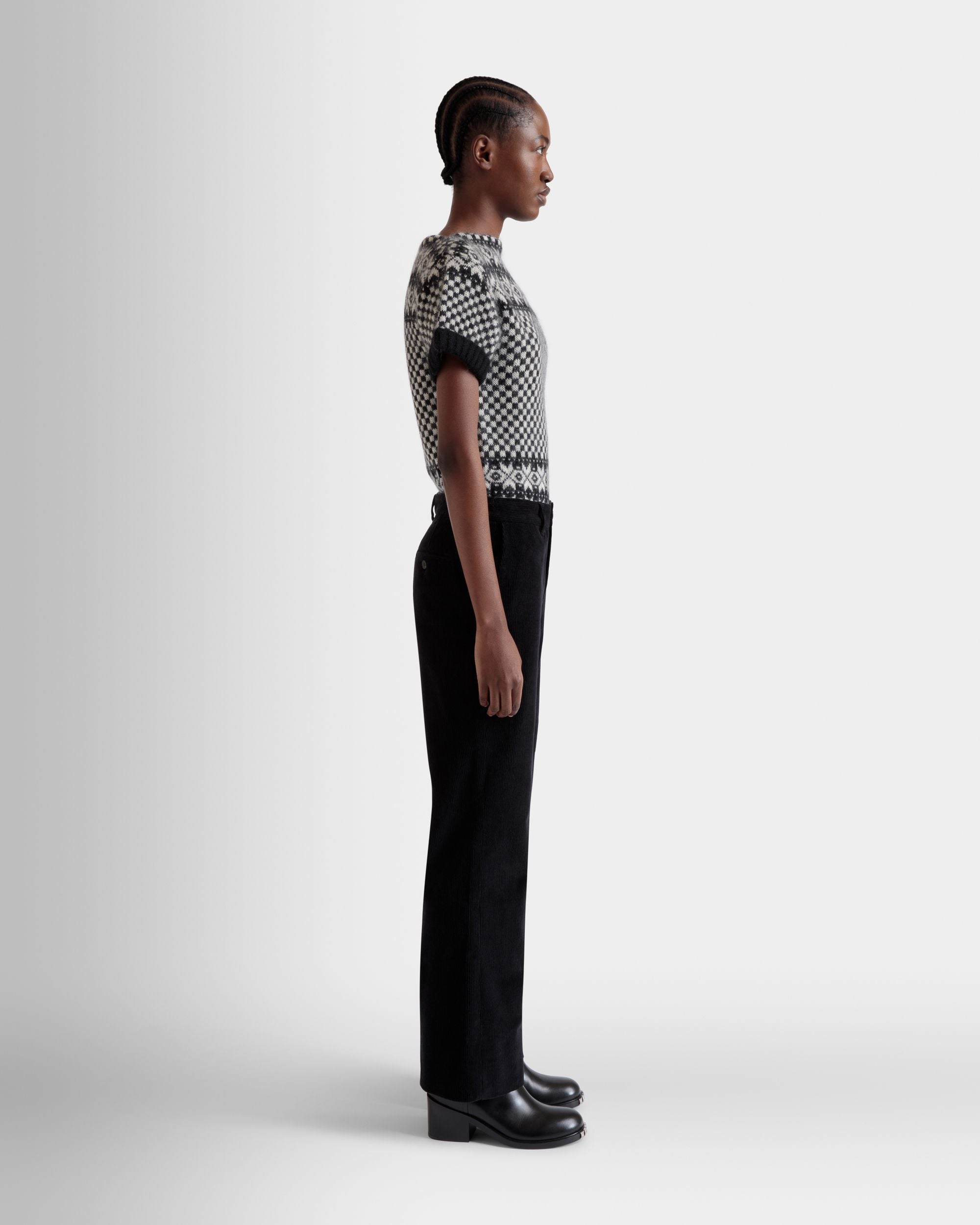Pantalón Acampanado De Pana Negra - Mujer - Bally - 05